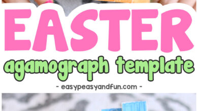 Easter Agamograph Template Paper Craft for Kids