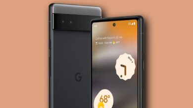 google pixel 6a render orange background