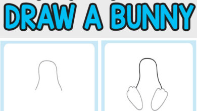 Learn how to draw a bunny. Simple step by step tutorial that will show you how to draw an easy and cute little bunny.