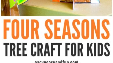 Lovely Four Seasons Tree Craft for Kids to Make