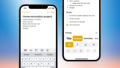 Apple iPhone Notes App Format Bar Style Panel